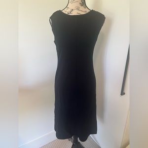 Scoop Back Black Knit Dress